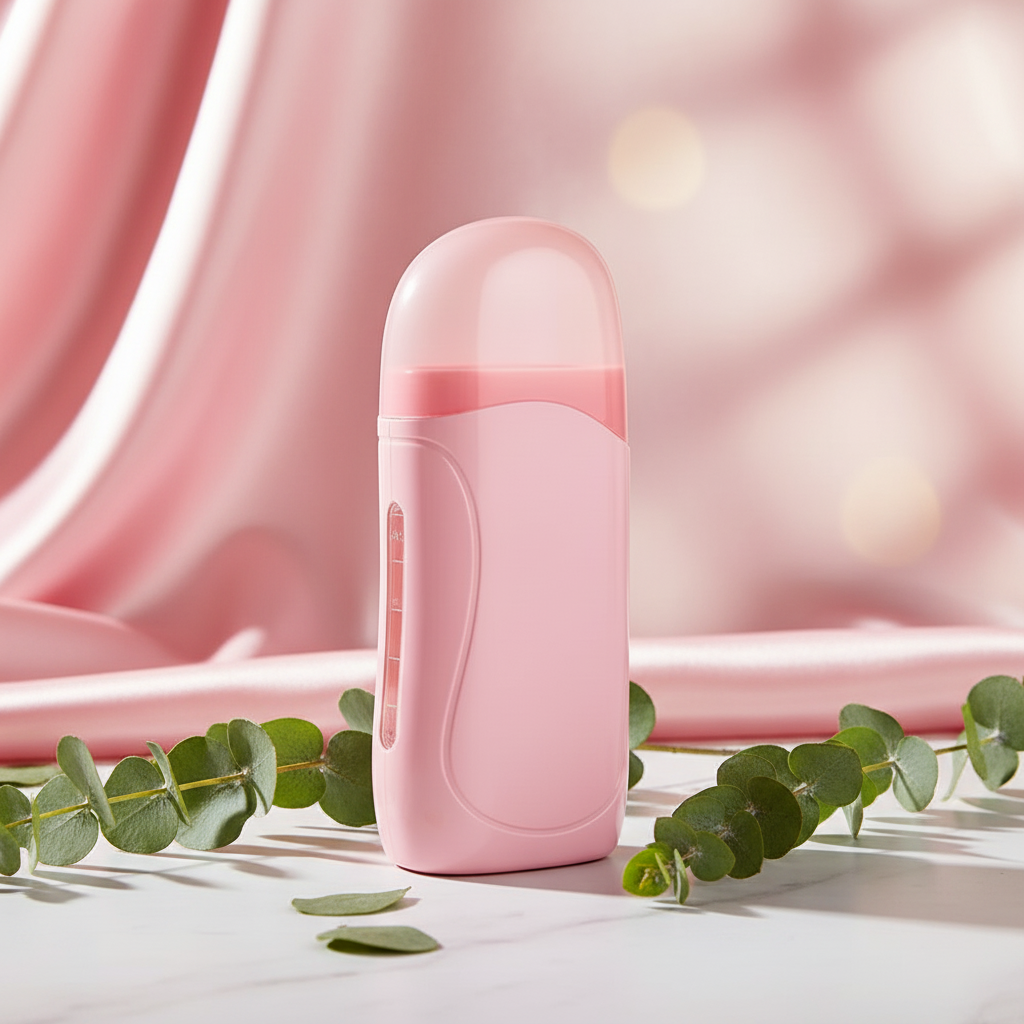 Chauffe-cire rose - fond marbre satiné